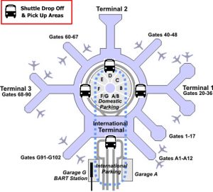 Pickup Locations - Burlingame Airport Parking